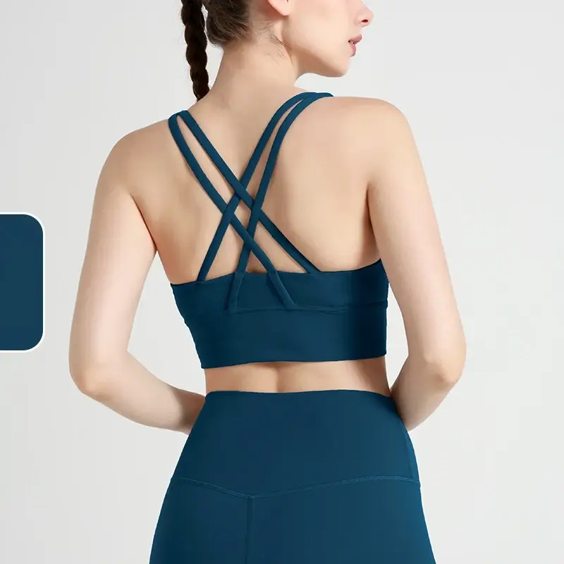yoga set for women, criss-cross sports bra, high waist shorts, workout outfit, two piece gym suit