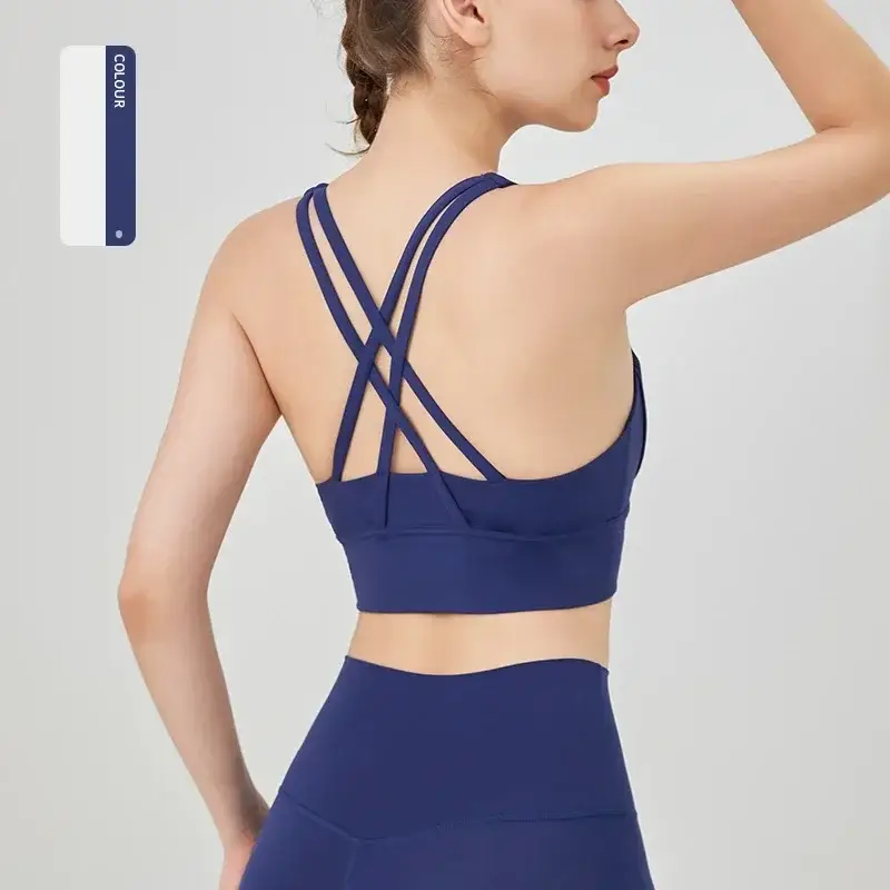 yoga set for women, criss-cross sports bra, high waist shorts, workout outfit, two piece gym suit