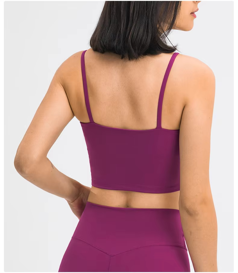 yoga tank top, strappy sports shirt, Pilates top women, slim fit workout vest, breathable fitness top