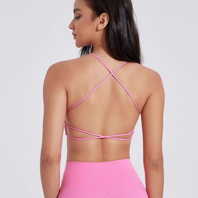 push up sports bra, cross strap bra, yoga gym crop top, fitness bra women, breathable sport top