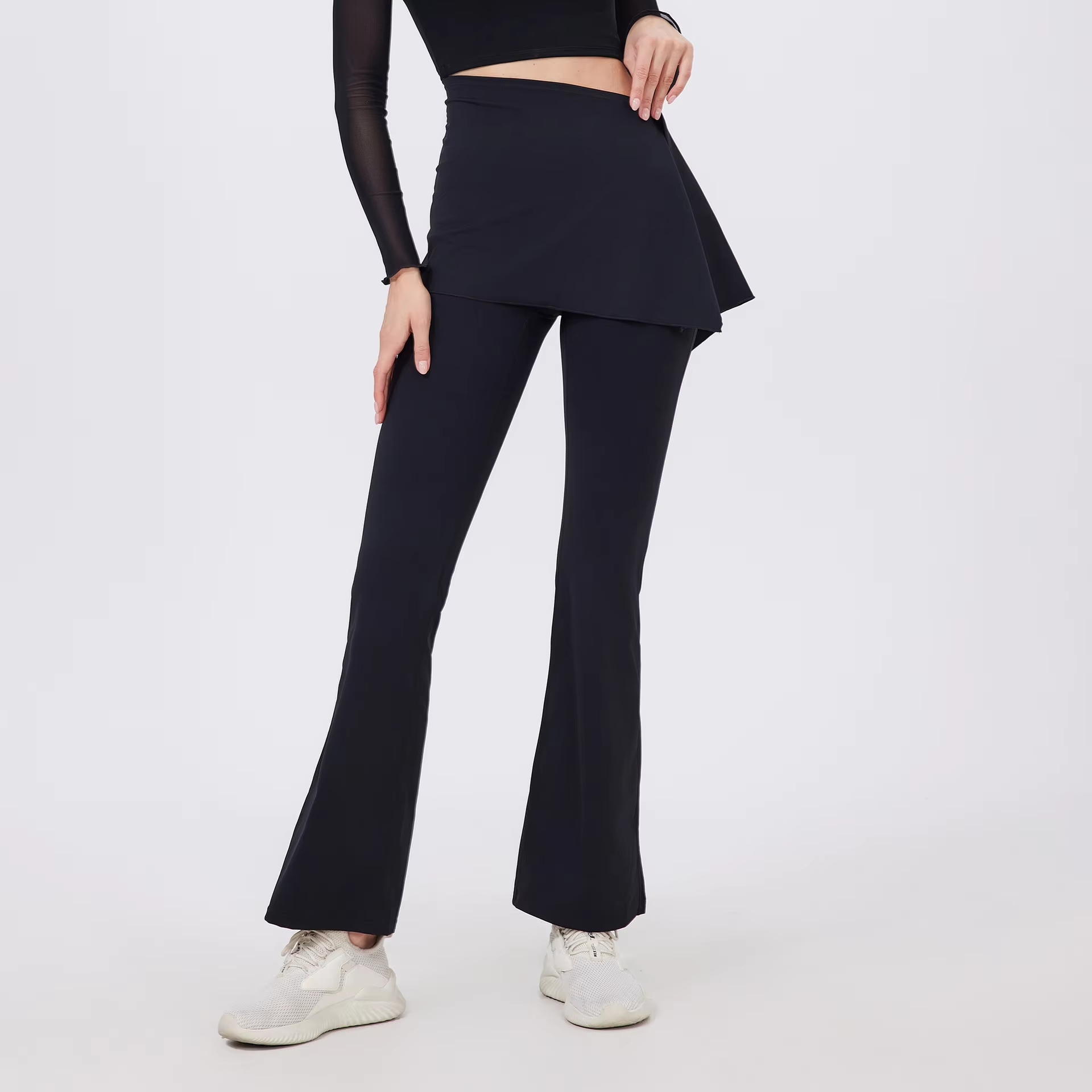 high waist yoga pants, flared yoga leggings, soft quick dry workout pants, fitness pants women, casual sports leggings