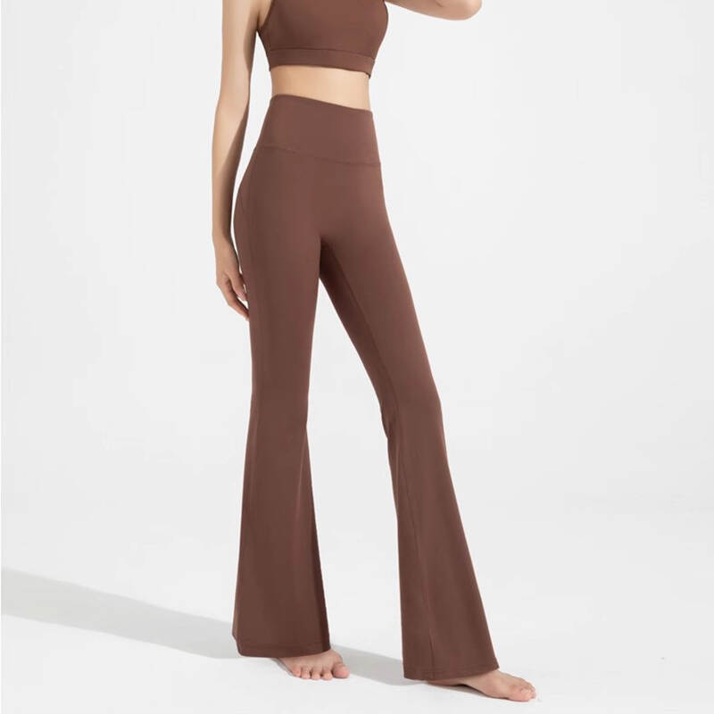 flared yoga pants, high waist workout pants, hip lifting fitness pants, nude feel yoga leggings, women’s yoga trousers