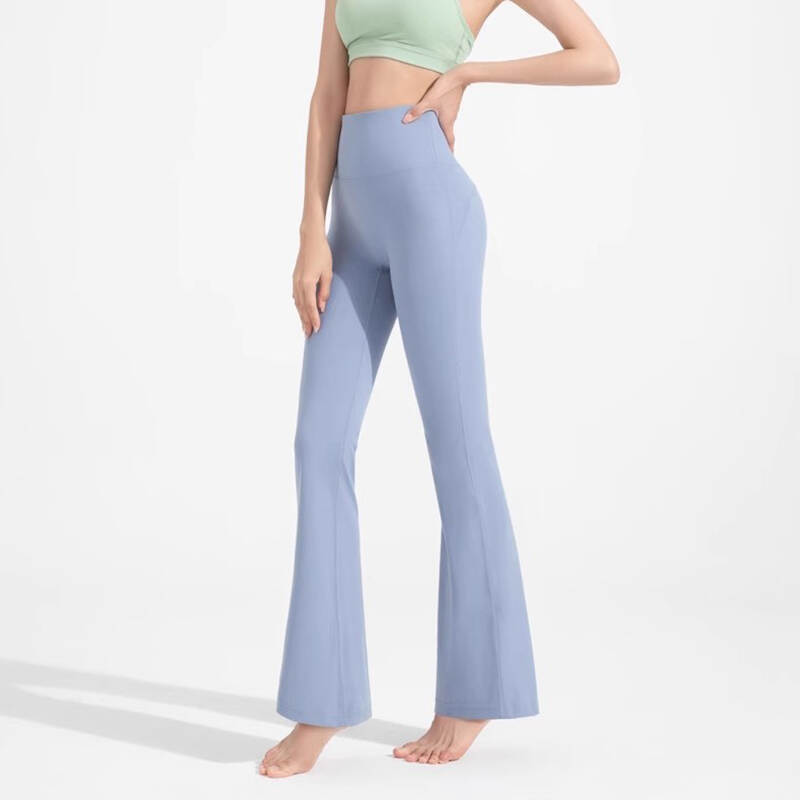 flared yoga pants, high waist workout pants, hip lifting fitness pants, nude feel yoga leggings, women’s yoga trousers