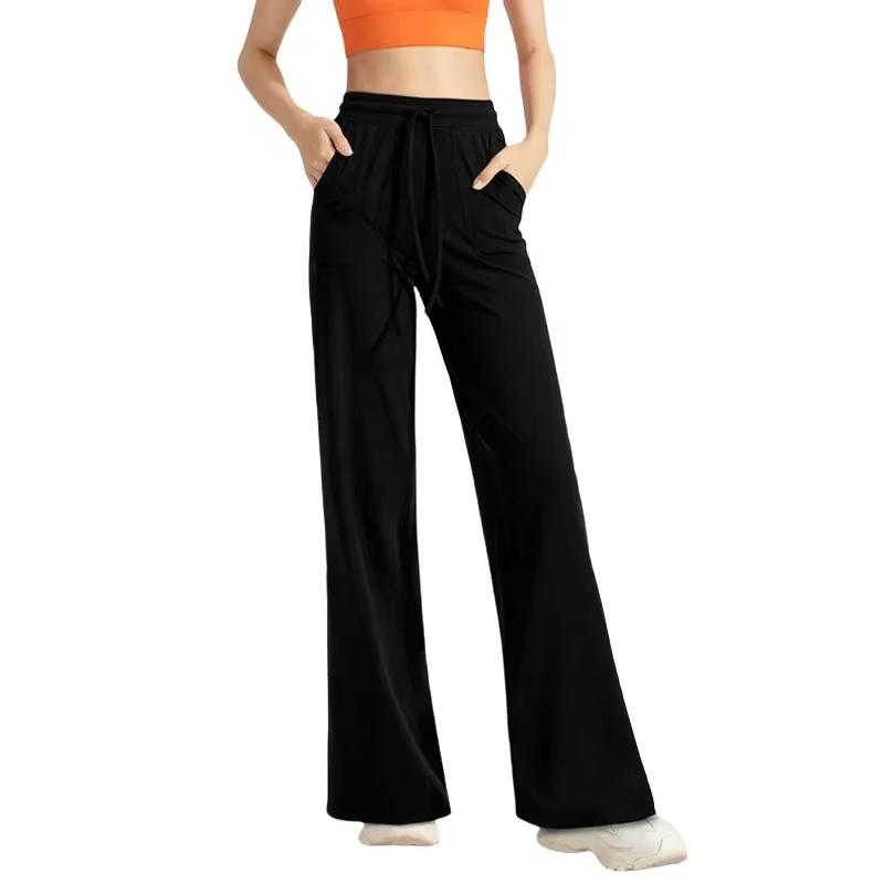 flared yoga pants, high waist leggings women, breathable wide leg pants, plus size workout trousers, slim fit dance pants