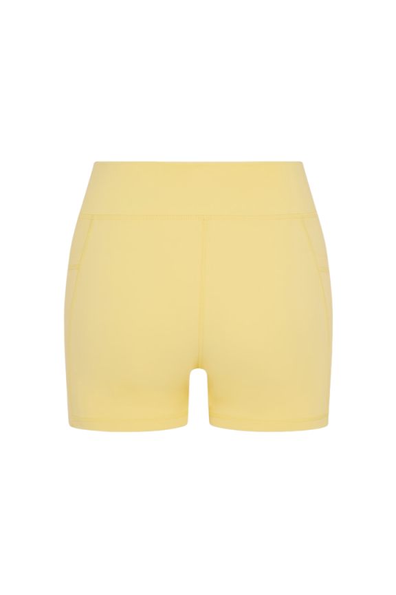 lemon sports shorts, crossover yoga shorts, women’s gym shorts with pockets, soft fabric workout shorts, high waist active shorts