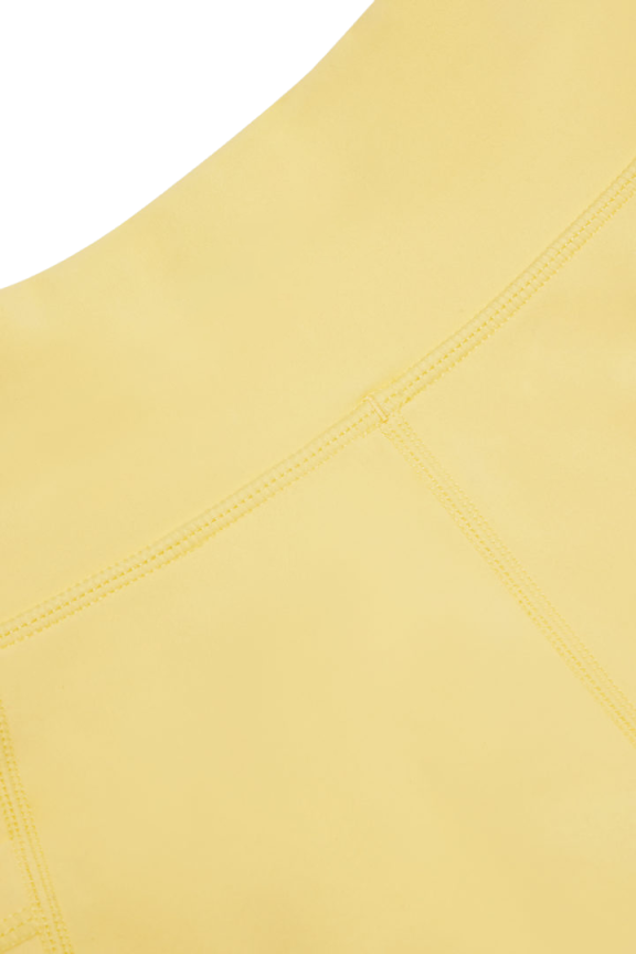 lemon sports shorts, crossover yoga shorts, women’s gym shorts with pockets, soft fabric workout shorts, high waist active shorts
