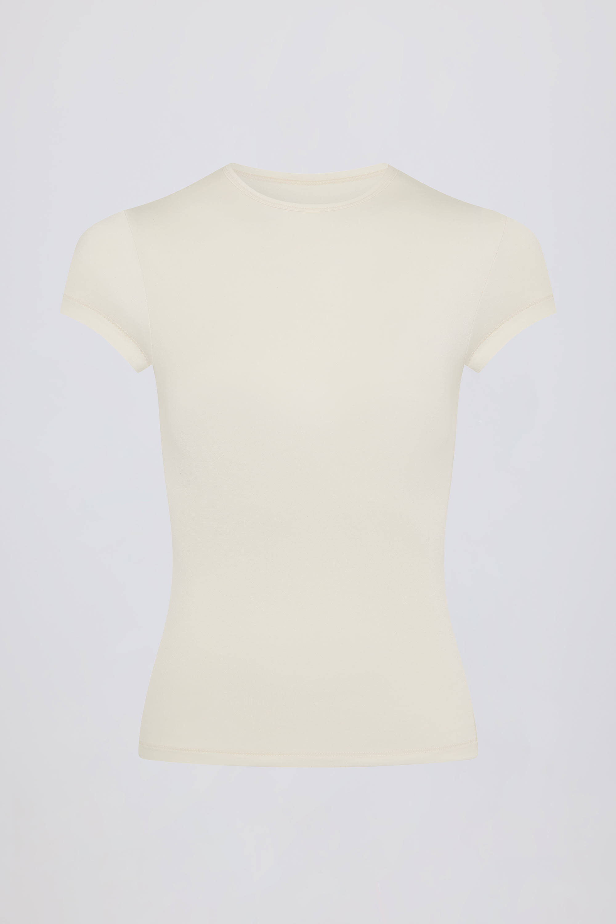 yoga t-shirt women, longline active tee, cut-out workout top, breathable yoga wear, cream fitness shirt