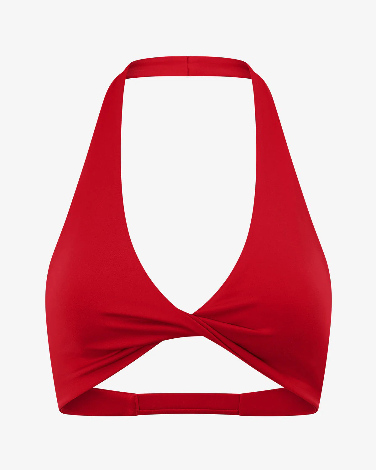 Halter Twist Crop Sports Bra – Low-Impact Sculpting Yoga Crop Top