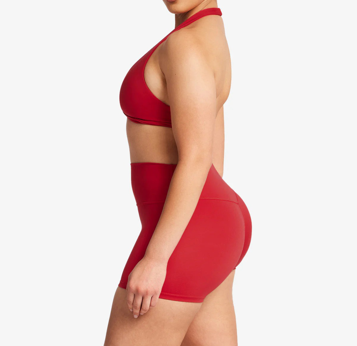 halter crop top, twist front sports bra, low impact yoga bra, sculpting crop top, open back halter activewear