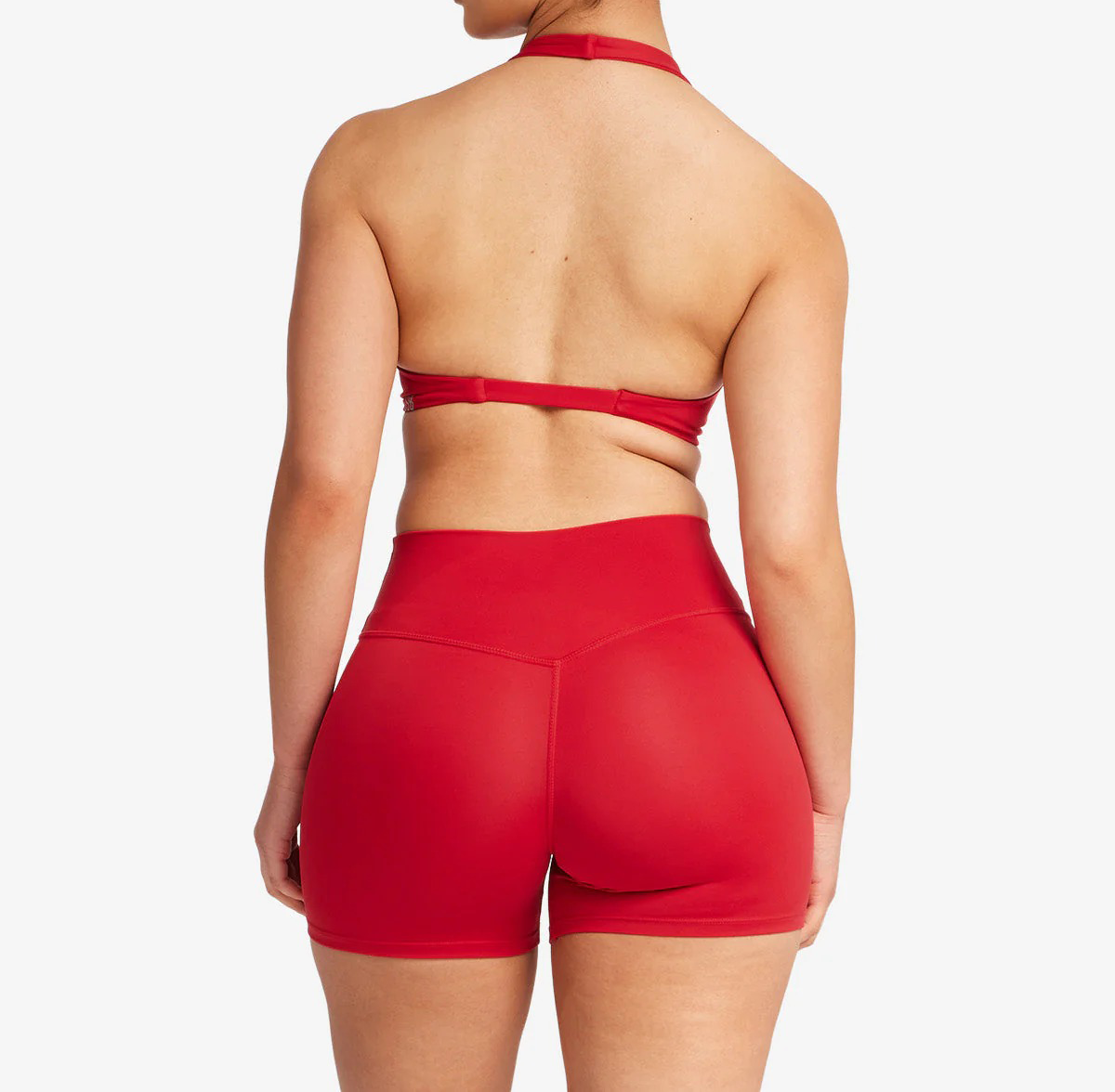 halter crop top, twist front sports bra, low impact yoga bra, sculpting crop top, open back halter activewear