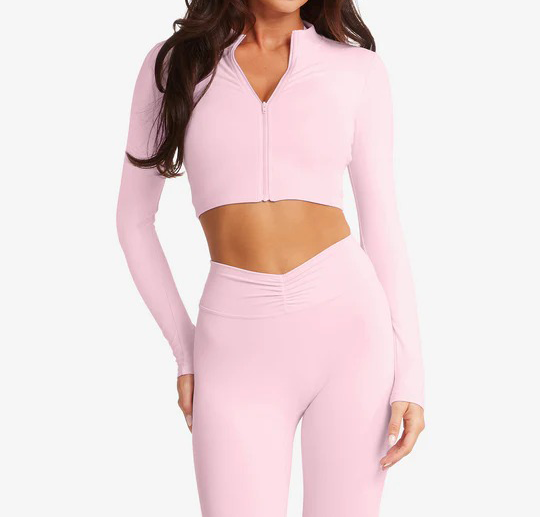 yoga zip jacket, women workout jacket, mock neck jacket, compression outerwear, sporty layering top