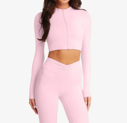 yoga zip jacket, women workout jacket, mock neck jacket, compression outerwear, sporty layering top