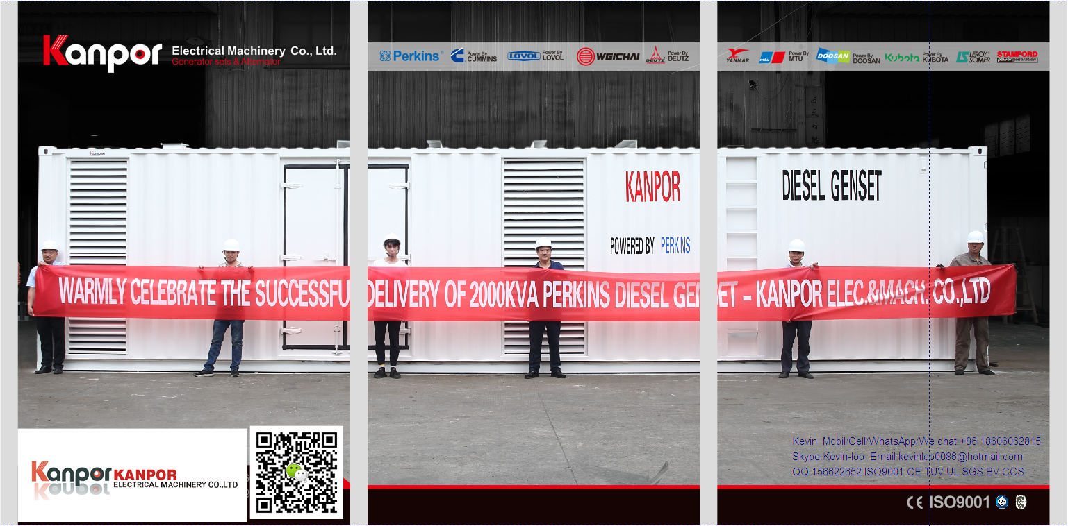 1000KW container type Kanpor Kangmingsi genset