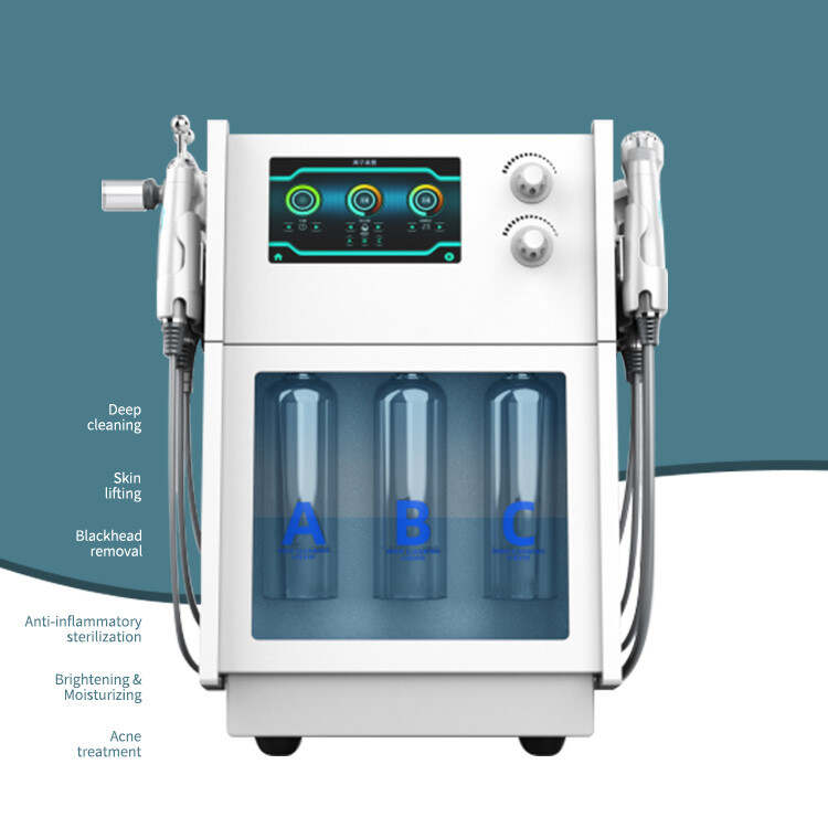 Portable hydrodermabrasion skin care facial machine