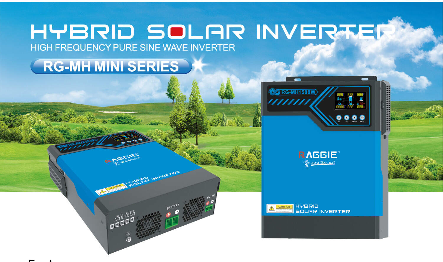 RAGGIE RG-MH2400 24V off grid solar inverter 2400W hybrid inverter ...