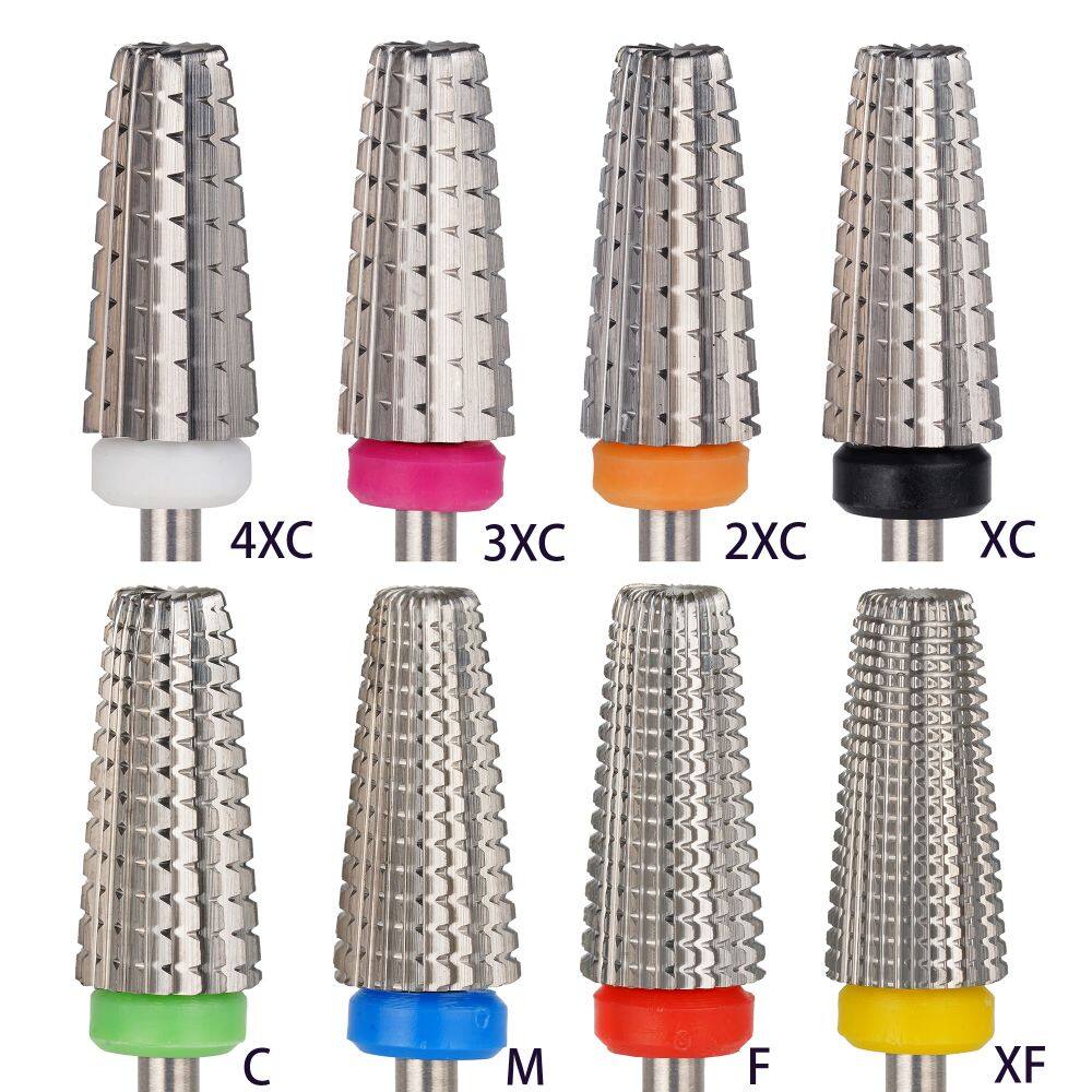 5 in 1 Tungsten Carbide Nail Drill Bits silver color