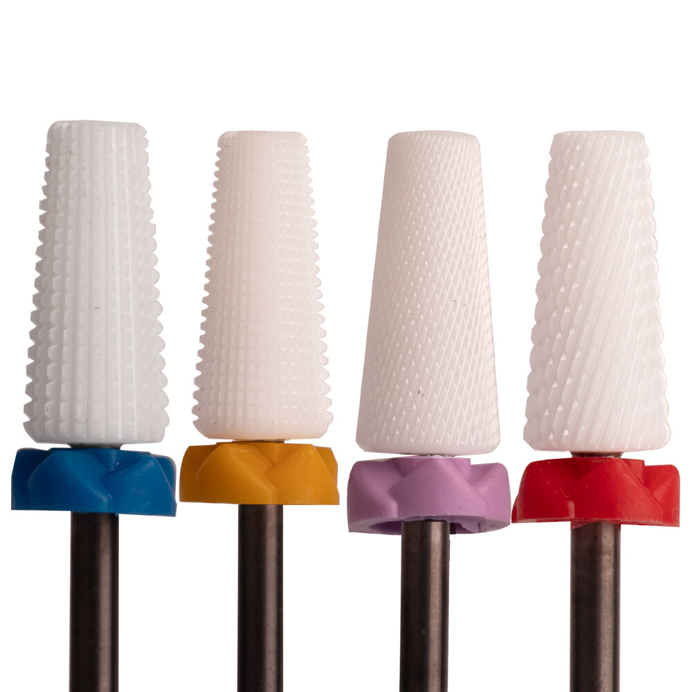 5 in 1 Bit per trapano per unghie in ceramica, 5 in 1 Bit per trapano in ceramica manicure