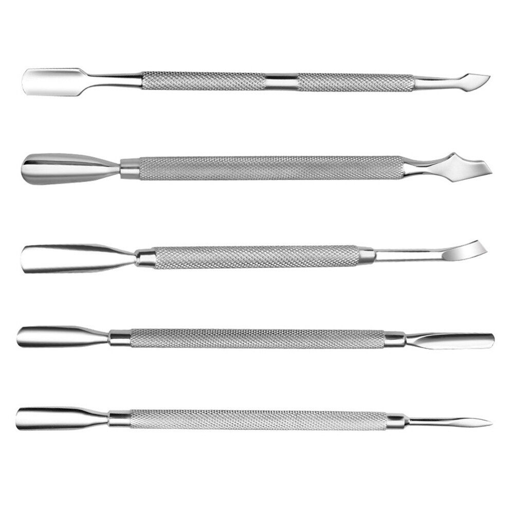 cuticle pusher stainless steel, double ended cuticle trimmer pusher