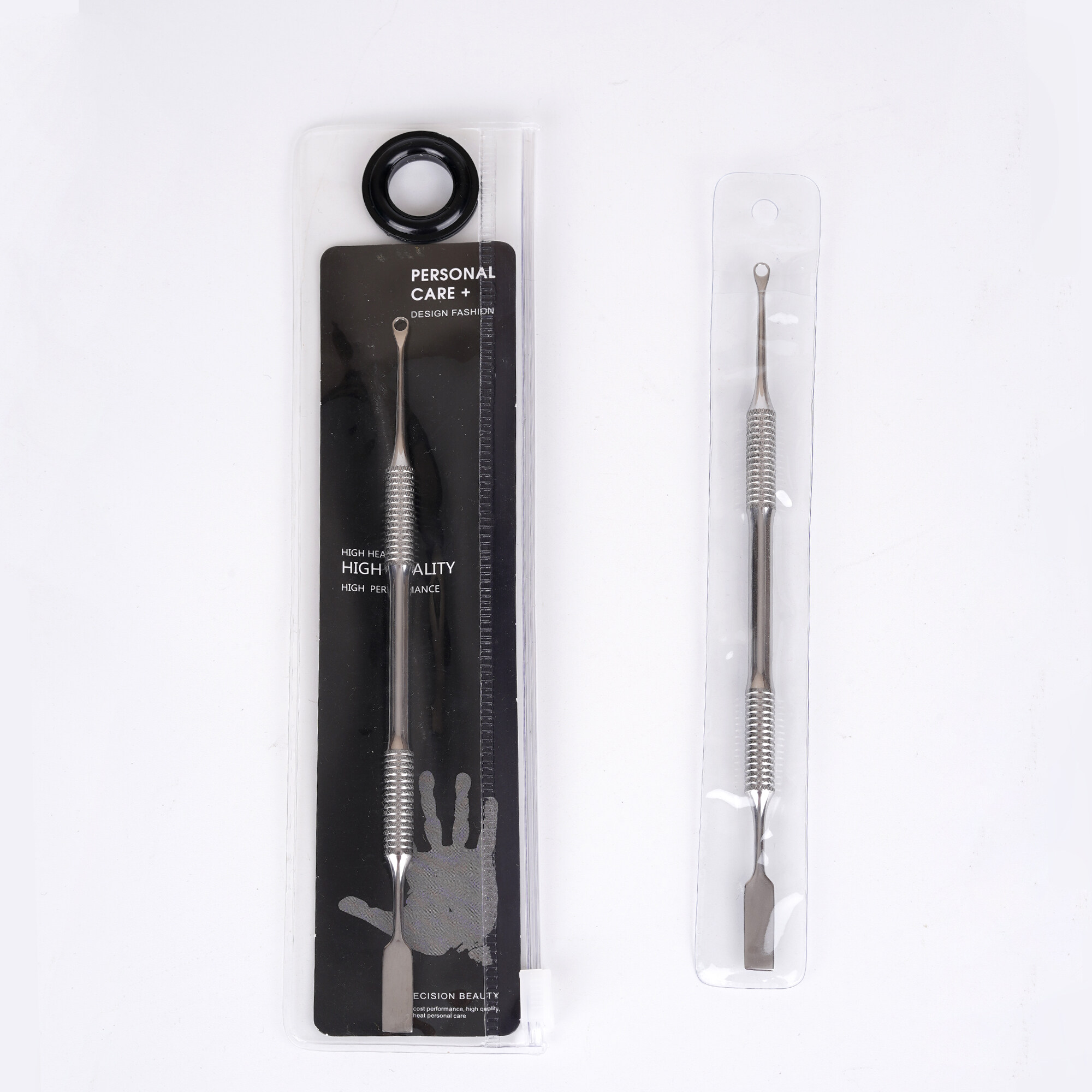 steel chrome cuticle pusher, manicare cuticle trimmer and pusher