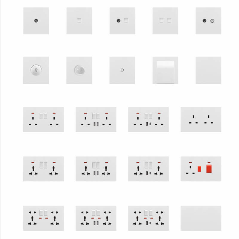 Whiteout Durable Matte Texture Wall Switch