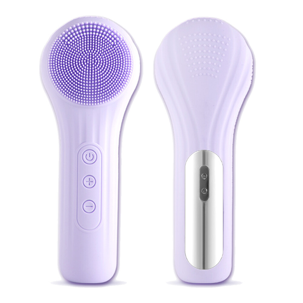 silicone sonic facial cleansing brush, Waterproof Portable Electric Cleanser, Rechargeable Sonic Silicone Face Cleansing Brush