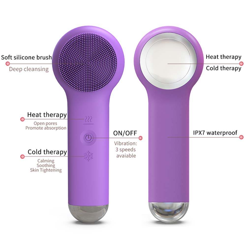 rechargeable facial cleansing brush, waterproof facial cleansing brush, face cleaning brush