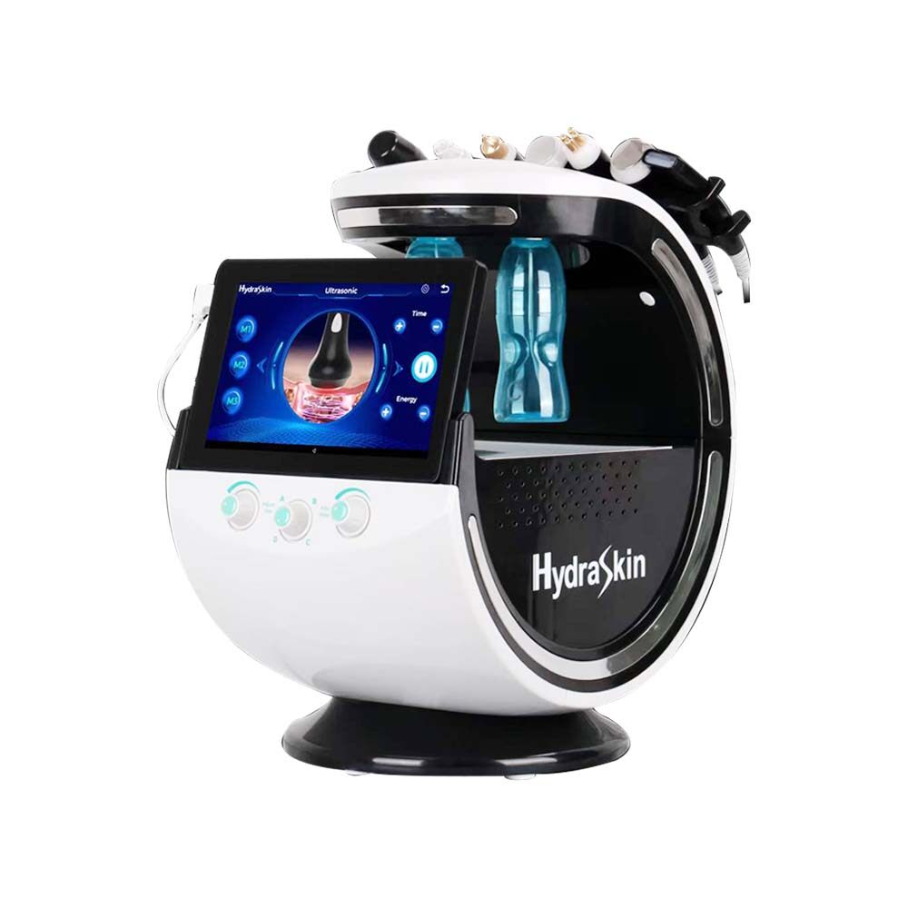 7 In 1 Massager Skin Utahování ledového kladiva Ultrazvukový analyzátor kůže Hydra kyslík péče o pleť mikrodermabraze obličejové stroje
