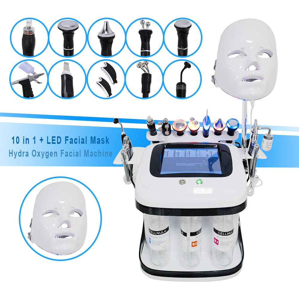 4 en 1 Masaje facial de terapia de luz roja LED de varita facial, 5 en terapia de luz LED de fotones