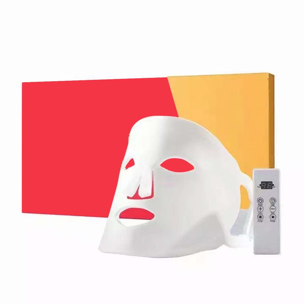 Uso en el hogar de 7 colores máscaras faciales de silicona flexible Terapia de luz LED Máquina facial