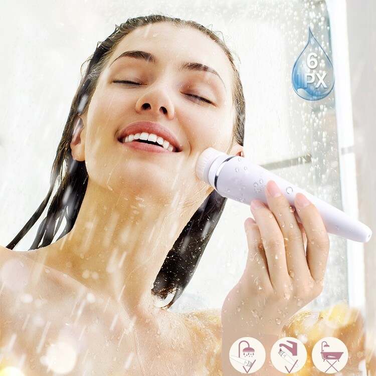 Waterproof Facial Cleansing Brush,Sonic Facial Cleansing Brush,Silicone Facial Cleansing Brush,Facial Cleansing Brush With Silicone Head