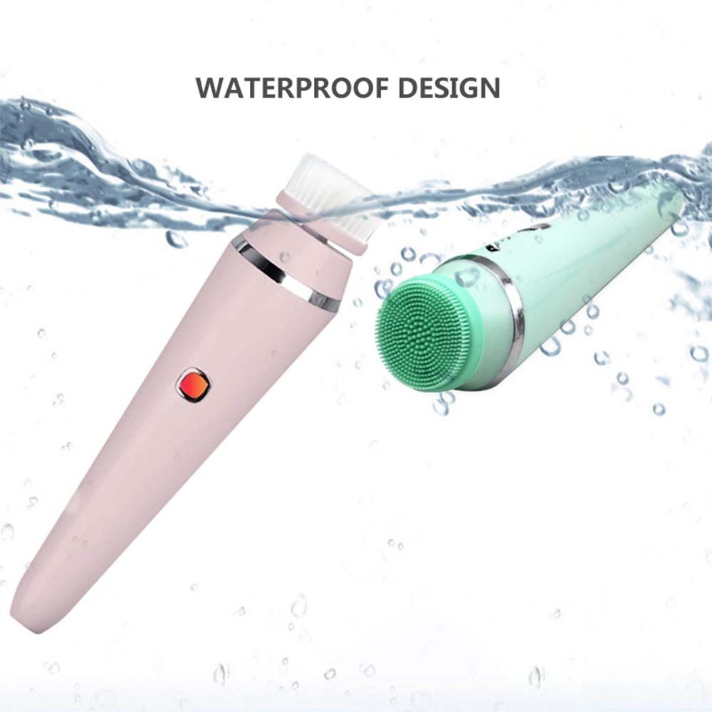 waterproof facial cleansing brush,sonic facial cleansing brush,silicone facial cleansing brush,facial cleansing brush with silicone head