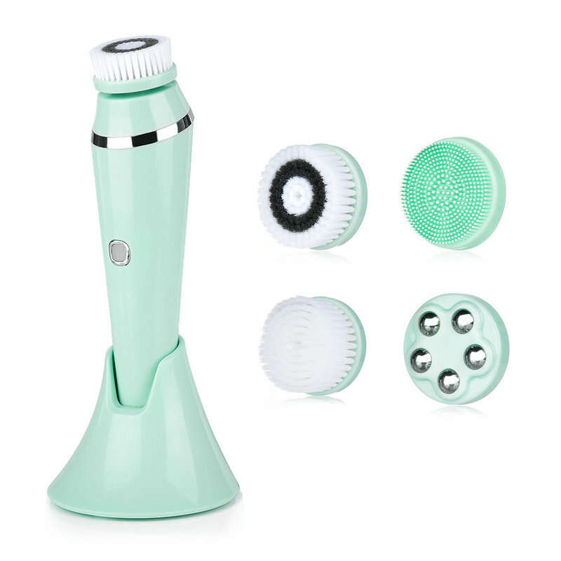 facial cleansing brush electric facial exfoliating massage brush, facial cleansing brush face scrubber electric