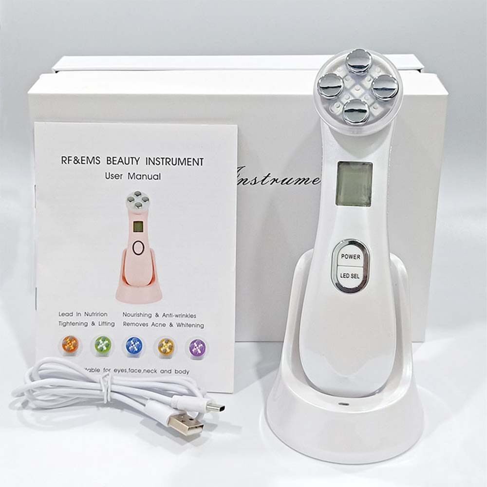 RF EMS čelí masáže očí, RF EMS Beauty Instrument, masáž obličeje, masáž očí, masáž na krku obličeje