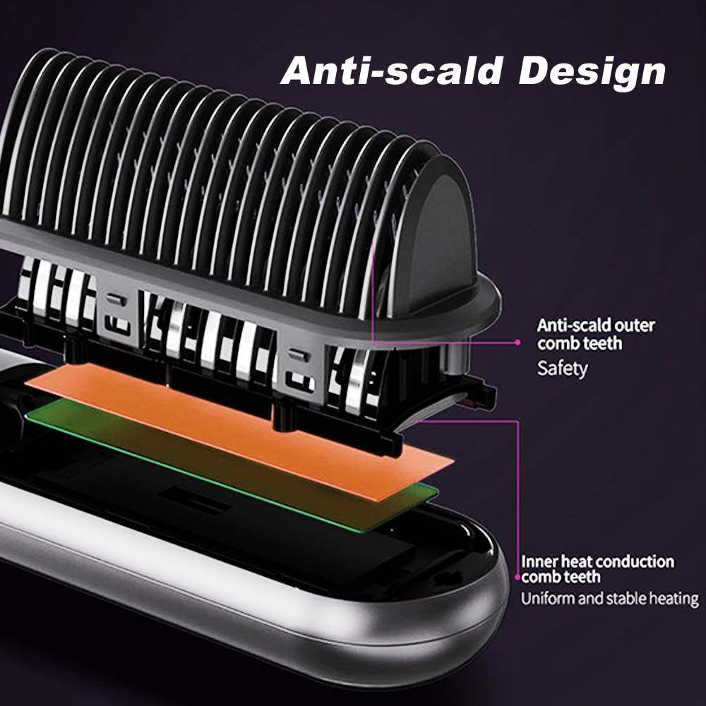 Бездротові електричні щітки для волосся, бездротовий гребінець для випрямлення волосся, електрична щітка для волосся