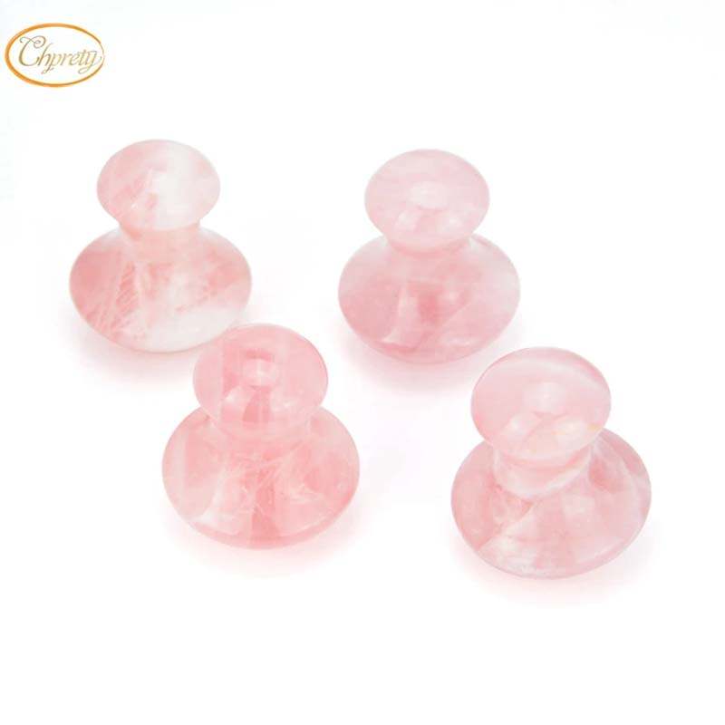 Nouveau design Massage Crystal Mashroom Skille Restanding Tool Rose Quartz Jade Rouleau