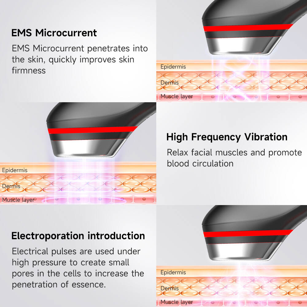 Real Glass Glow Beauty Device For Face Massage,Face Neck Lifting Massage,Facial Massager