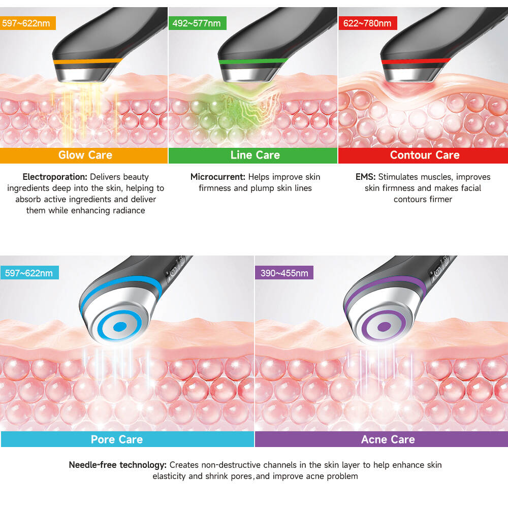 Dispositivo de belleza de vidrio de vidrio real para masaje facial, masaje de levantamiento de cuello facial, masaje facial