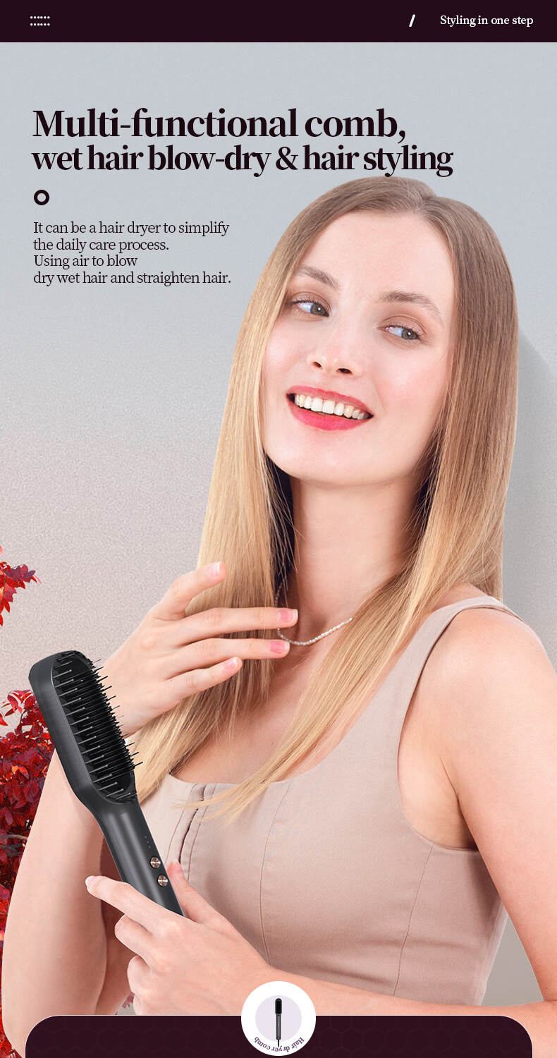 Hair Straightener Brush For Thick Hair