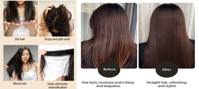 steam hair straightener brush_spray hair straightener_hair styling