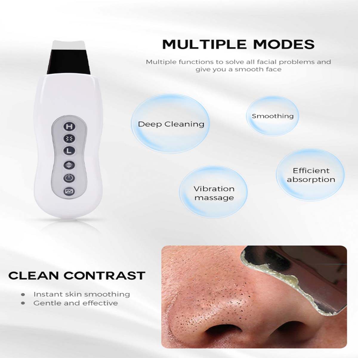 ultrasonic skin scrubber,face scraper,skin spatula