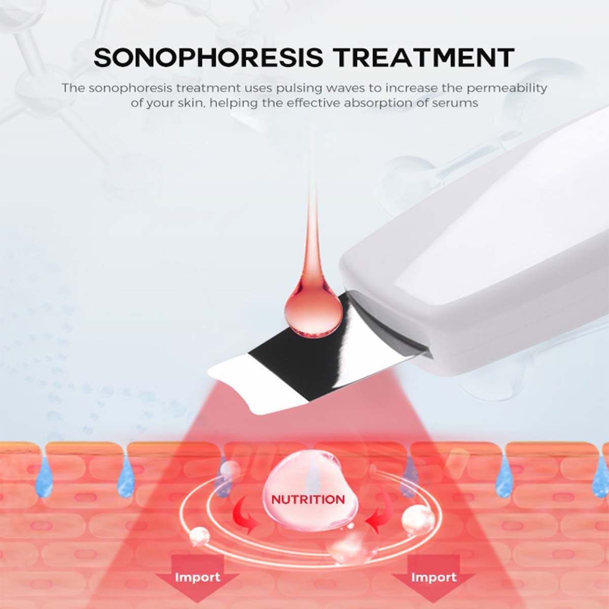 ultrasonic skin scrubber,face scraper,skin spatula