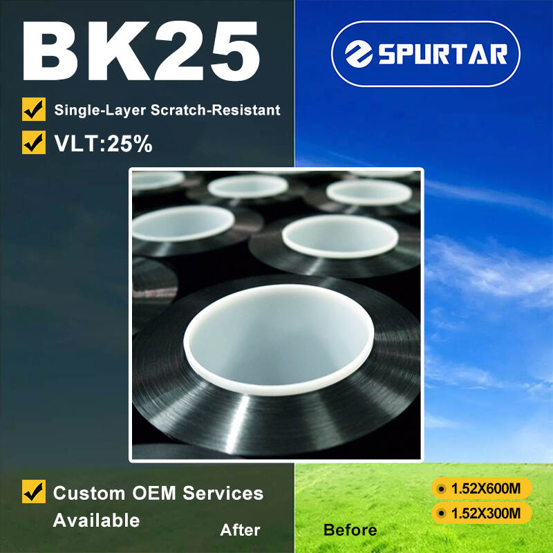 Spurtar Car Window Solar Film Single Layer Anti-scratch Large Roll Film 25% VLT