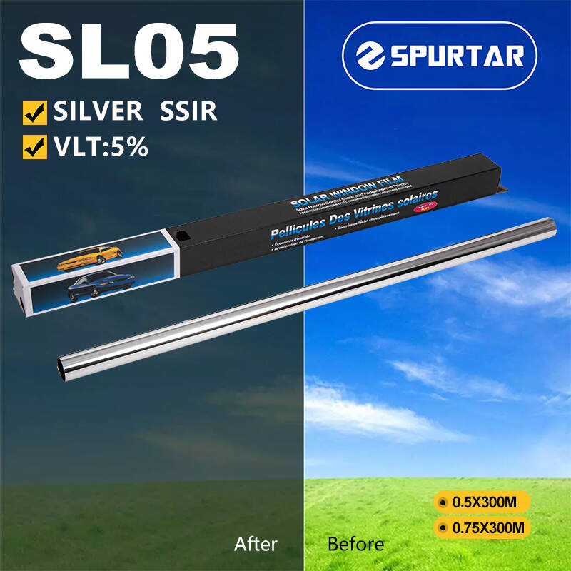 Spurtar Medium Roll Silver Film Heat Rejection Window Solar Film
