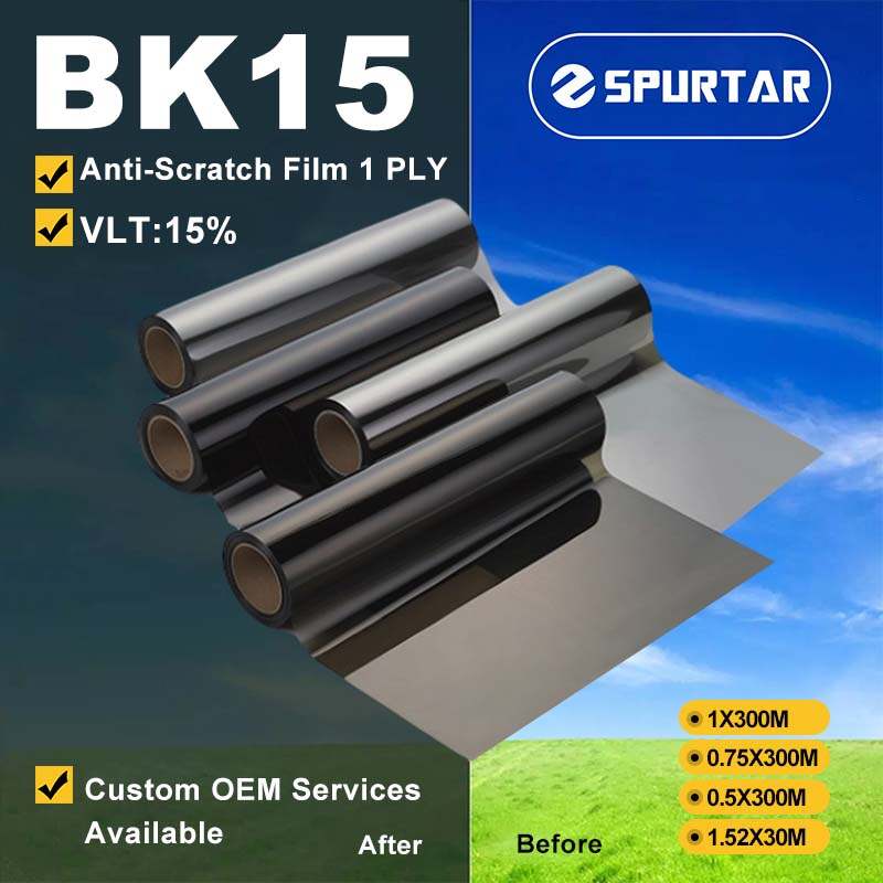 Spurtar Car Window Solar Film Single Layer Anti-scratch Medium Roll Film 15% VLT