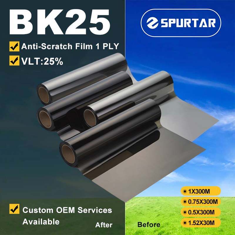 Spurtar Car Window Solar Film Single Layer Anti-scratch Medium Roll Film 25% VLT