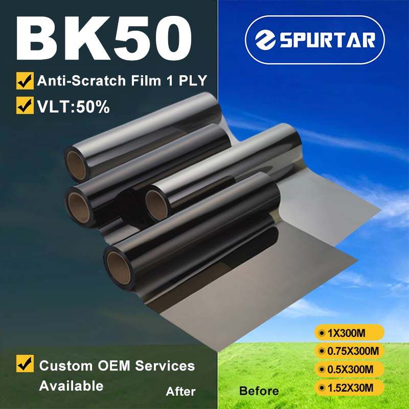 Spurtar Car Window Solar Film Single Layer Anti-scratch Medium Roll Film 50% VLT