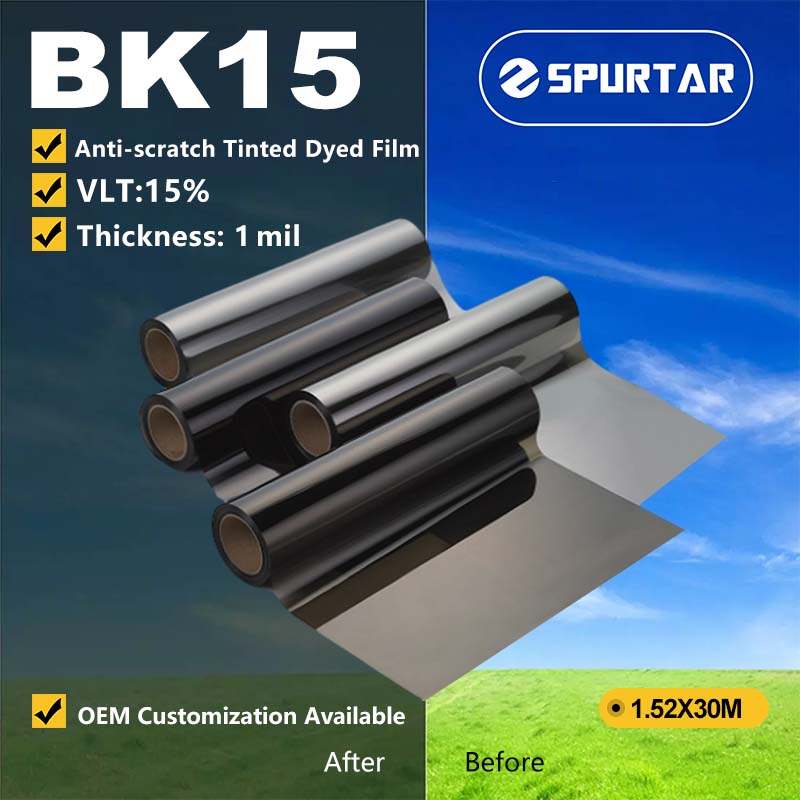 Spurtar Medium Roll Anti-scratch Tinted Dyed Film15% VLT