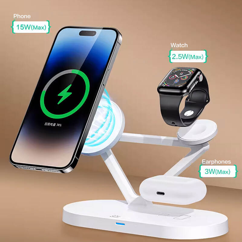 Ultra-thin, portable, and foldable 4-in-1 wireless charger with power bank functionality