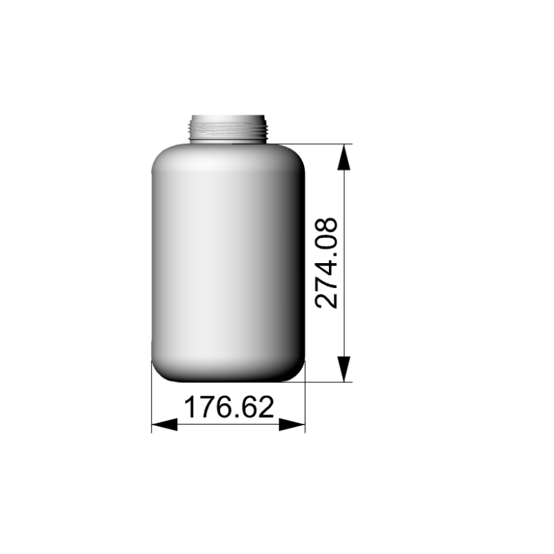 6500ML Large capacity HDPE plastic bottles can be used to store foam.