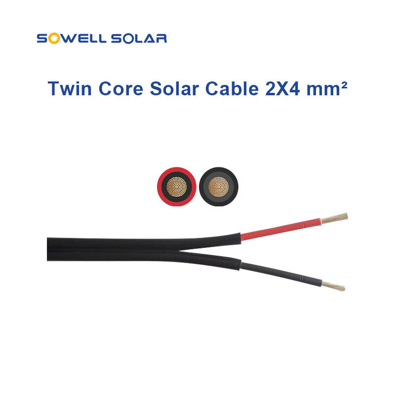 EN50618 solar cable 2*4 Twin Core TUV certificate